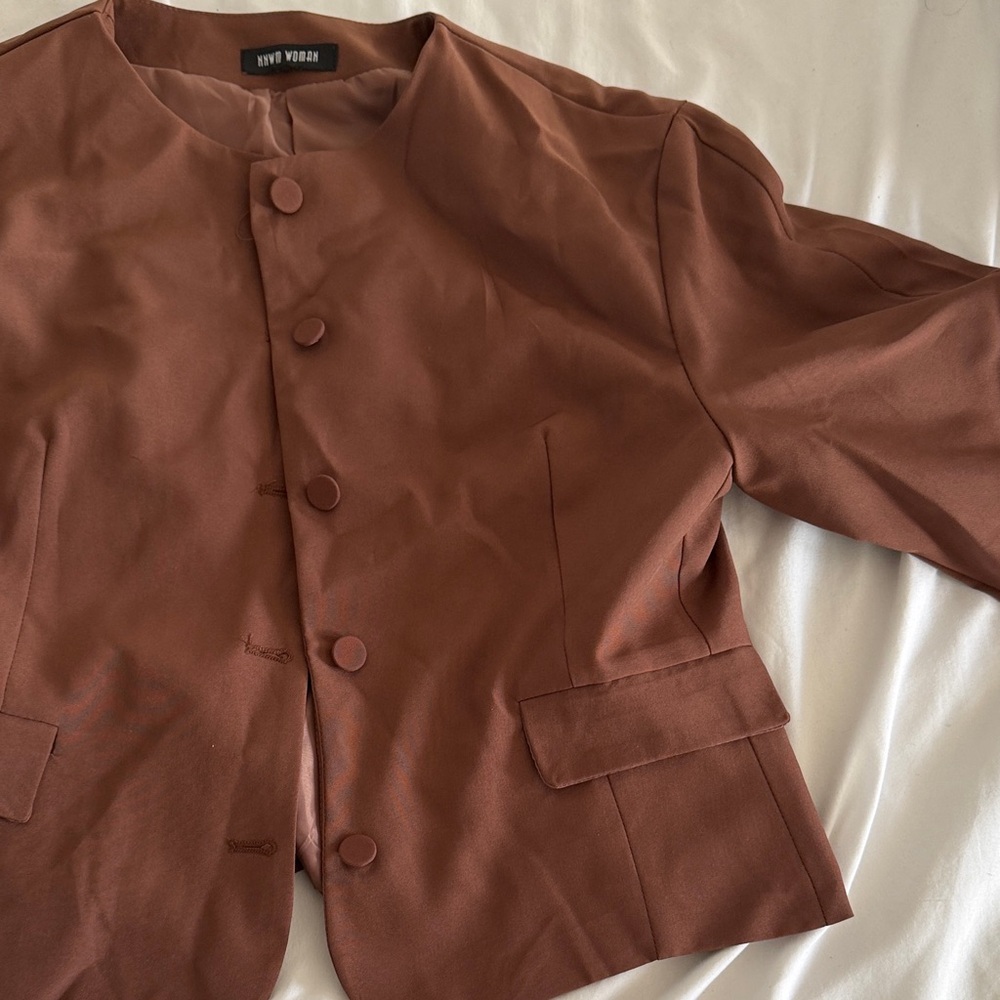 Brown Button-Up Jacket - Picture 2 of 4